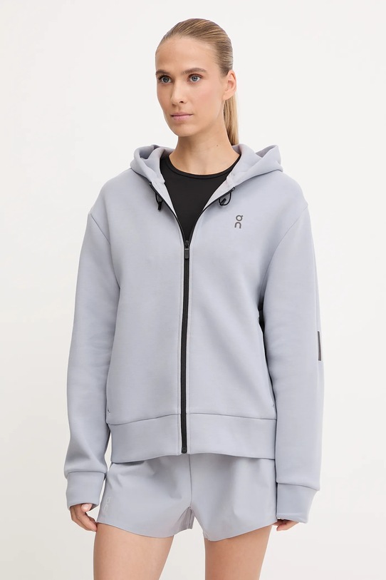 On bluza Focus Tech z kapturem szary 1WF30370174