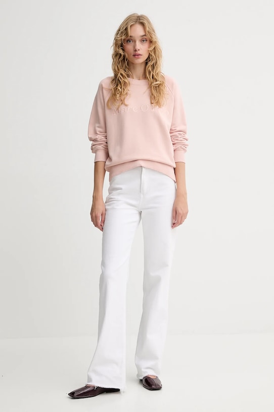 Бавовняна кофта Marc O'Polo 508407354063 рожевий AW25