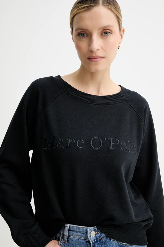Памучен суичър Marc O'Polo черен 508407354063