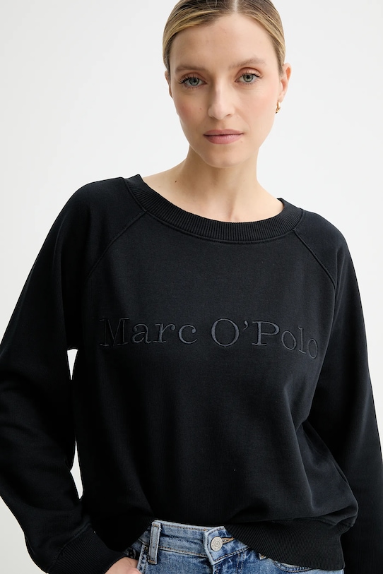Памучен суичър Marc O'Polo черен 508407354063