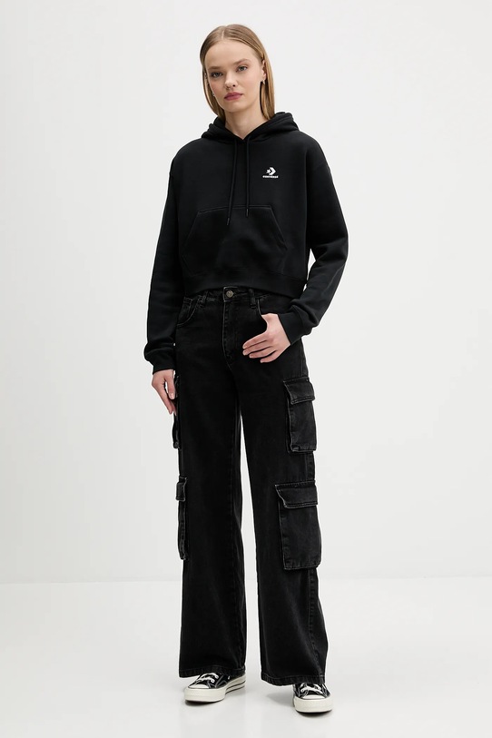 Кофта Converse з капюшоном чорний CVW5K527
