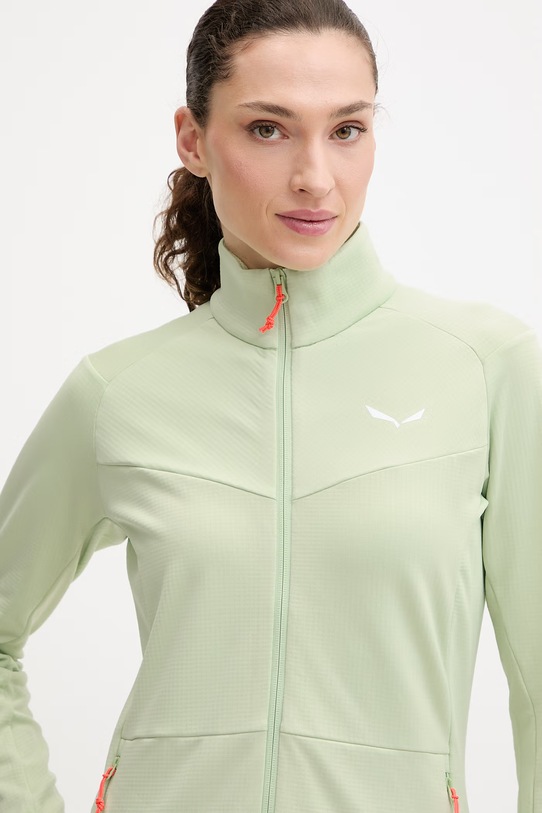 Outdoorová mikina Salewa Puez Cammino zelená 00.0000029095