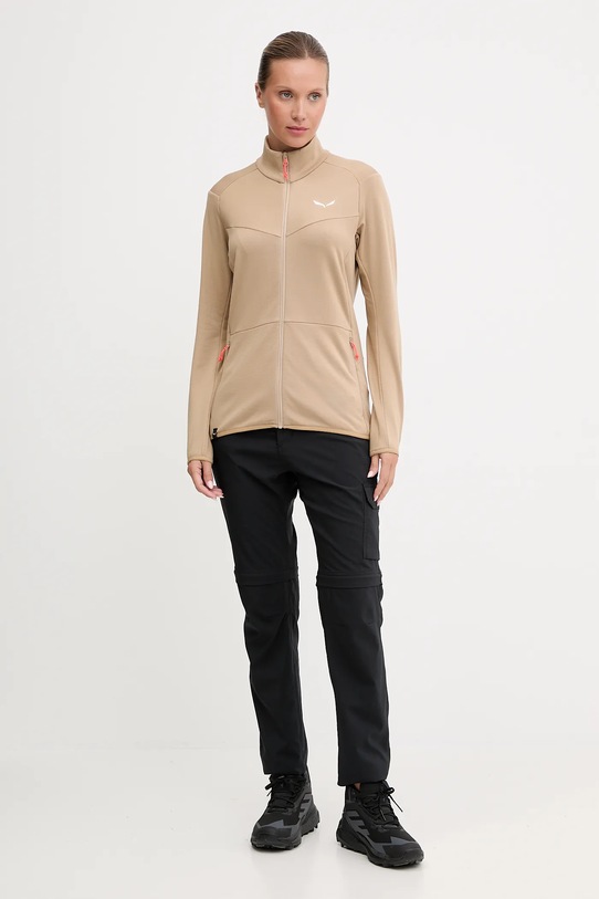 Outdoorová mikina Salewa Puez Cammino 00.0000029095 béžová AW25