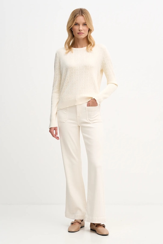 Dkny sweter DJ5R0877 beżowy AW25