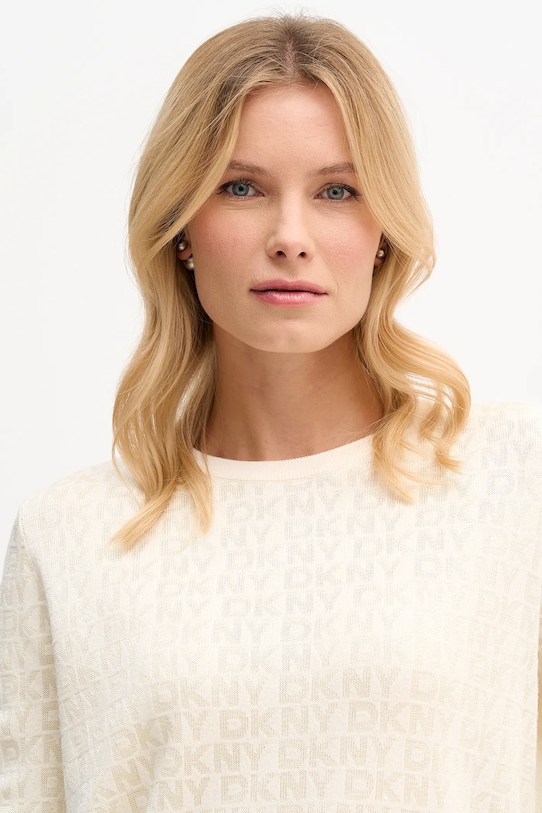 Dkny sweter beżowy DJ5R0877