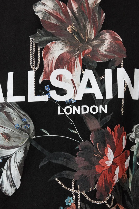 Βαμβακερή μπλούζα AllSaints ANIA μαύρο W144JD
