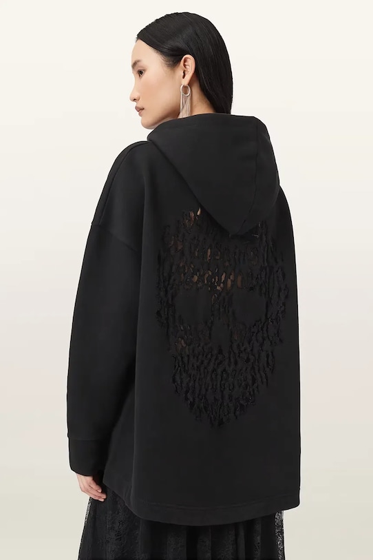 AllSaints bluza z bawełną CRANEO pozostałe czarny W064JD