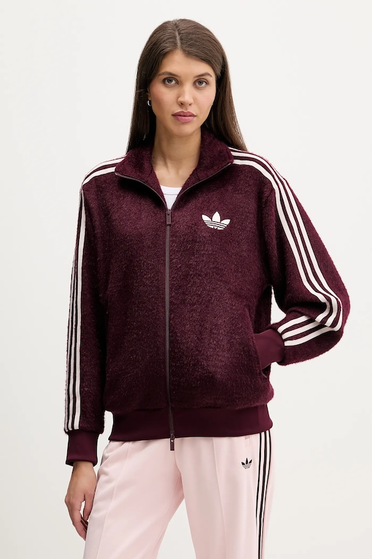 adidas Originals bluza Mohair aplikacja bordowy KS0428