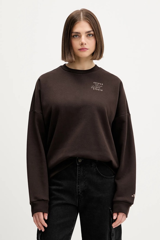 adidas bluza pozostałe brązowy KT0873