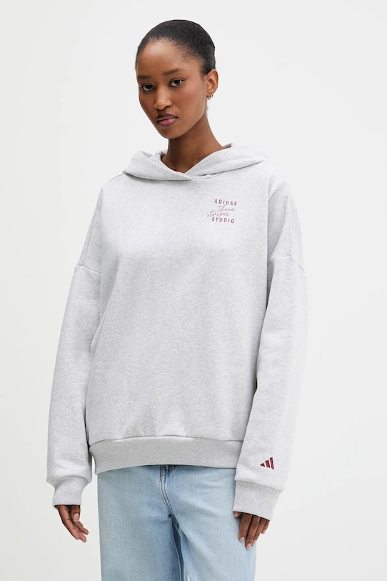 Μπλούζα adidas με κουκούλα γκρί KT0882
