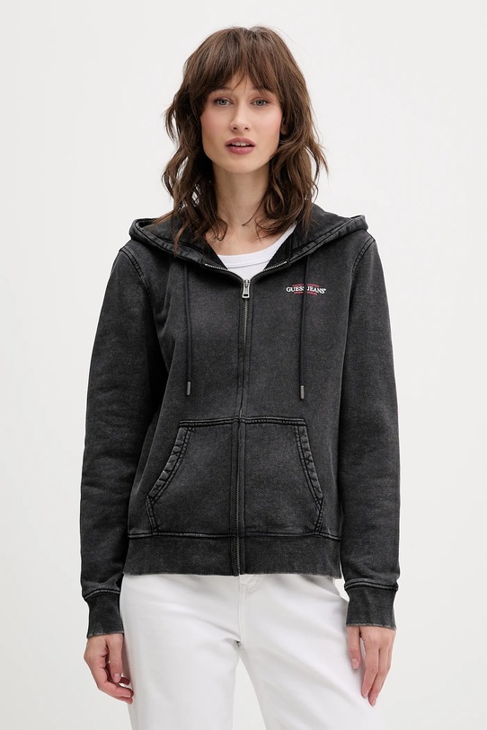 Guess Jeans bluza bawełniana nadruk szary W5BQ14.KCPR1
