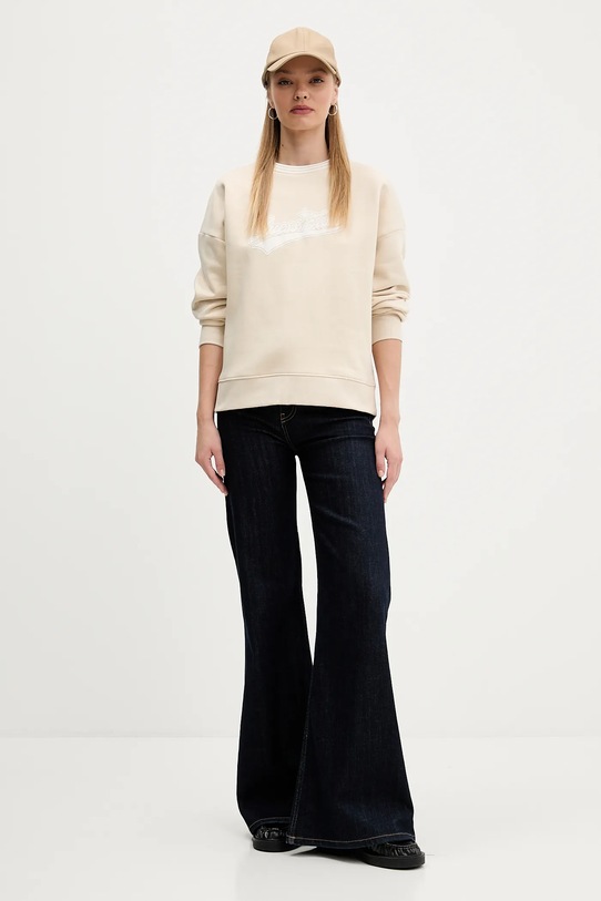 Guess Jeans bluza W5BQ23.KC811 beżowy AW25