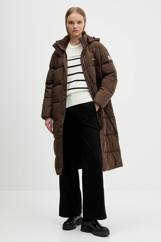 Хлопковый свитер Guess Jeans W5BR03.Z3HM1 бежевый AW25