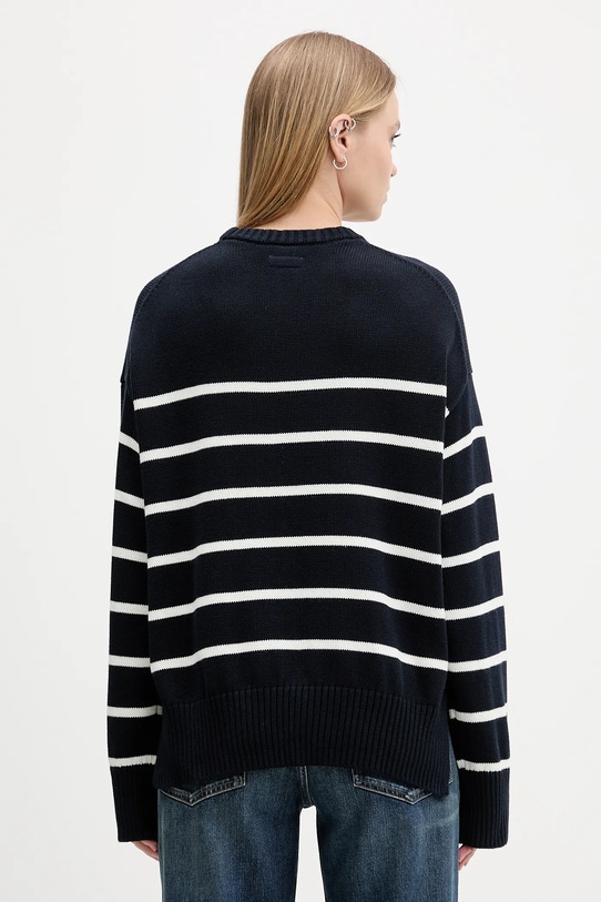 Odzież Guess Jeans sweter bawełniany W5BR03.Z3HM1 granatowy