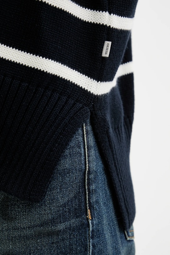 Guess Jeans sweter bawełniany W5BR03.Z3HM1 granatowy