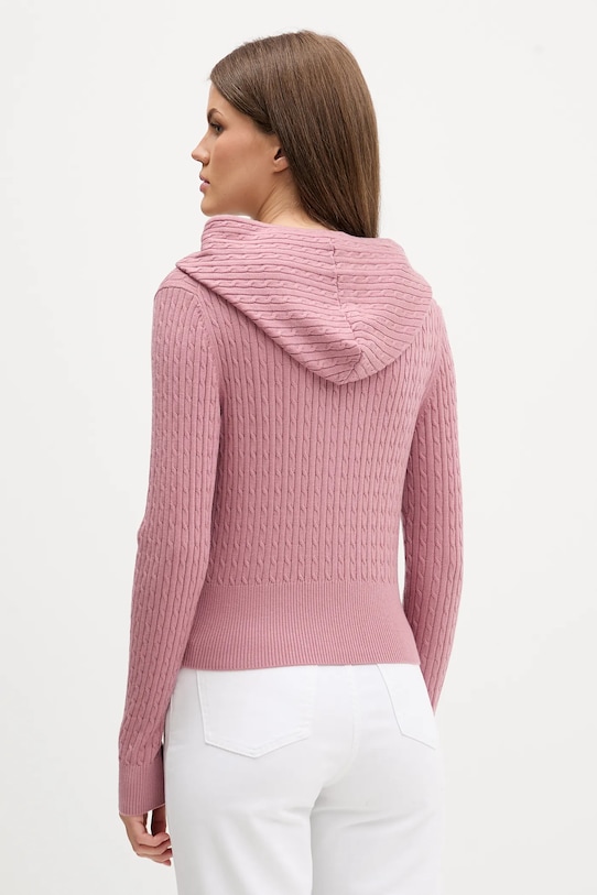 Odzież Guess Jeans kardigan z domieszką jedwabiu W5BR04.Z3HO2 różowy