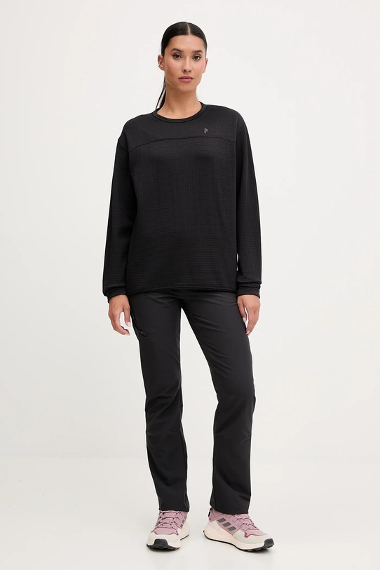 Peak Performance longsleeve sportowy Trail G79810 czarny AW25