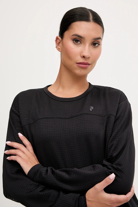 Peak Performance longsleeve sportowy Trail czarny G79810
