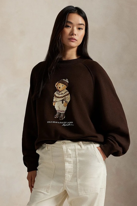 Pulover Polo Ralph Lauren Potisk rjava 211A87105