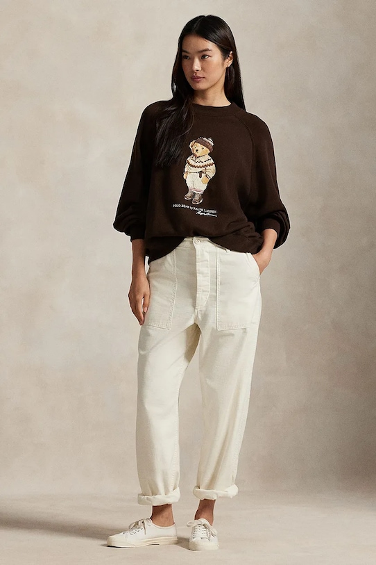 Oblečenie Mikina Polo Ralph Lauren 211A87105 hnedá