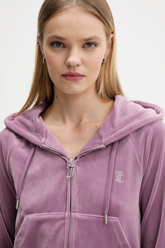 Кофта из велюра Juicy Couture фиолетовой JCWAS225306