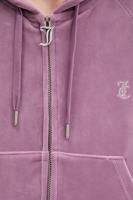 Кофта из велюра Juicy Couture JCWAS225306 фиолетовой