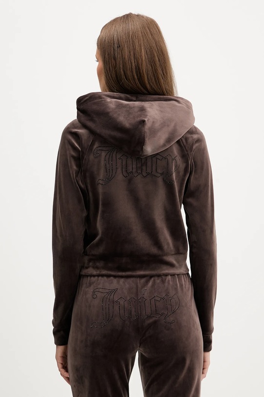 Oblečení Velurová mikina Juicy Couture JCWAS225306 hnědá