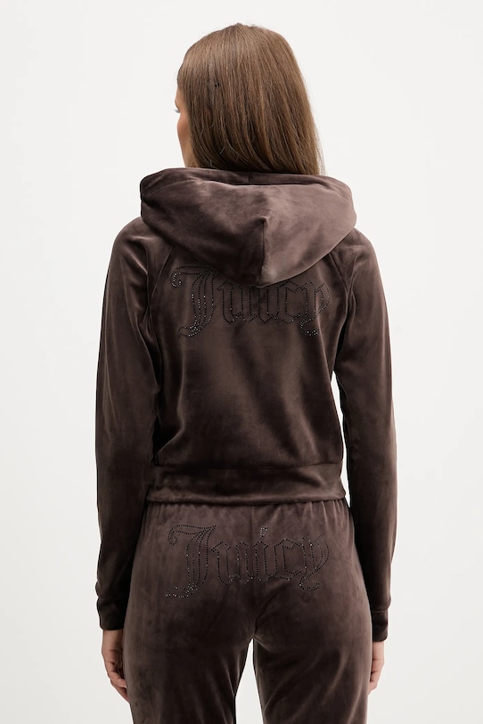 Odzież Juicy Couture bluza welurowa JCWAS225306 brązowy