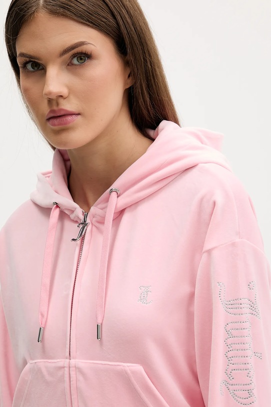Juicy Couture bluza welurowa różowy JCWAS225310