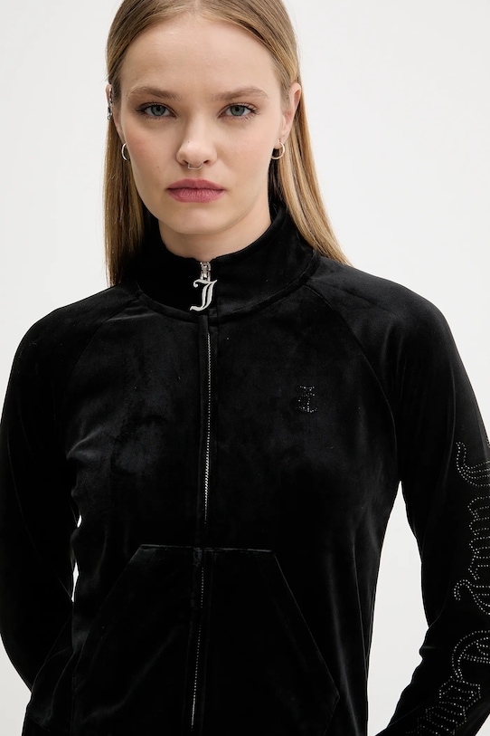 Juicy Couture bluză din velur negru JCWCT225308