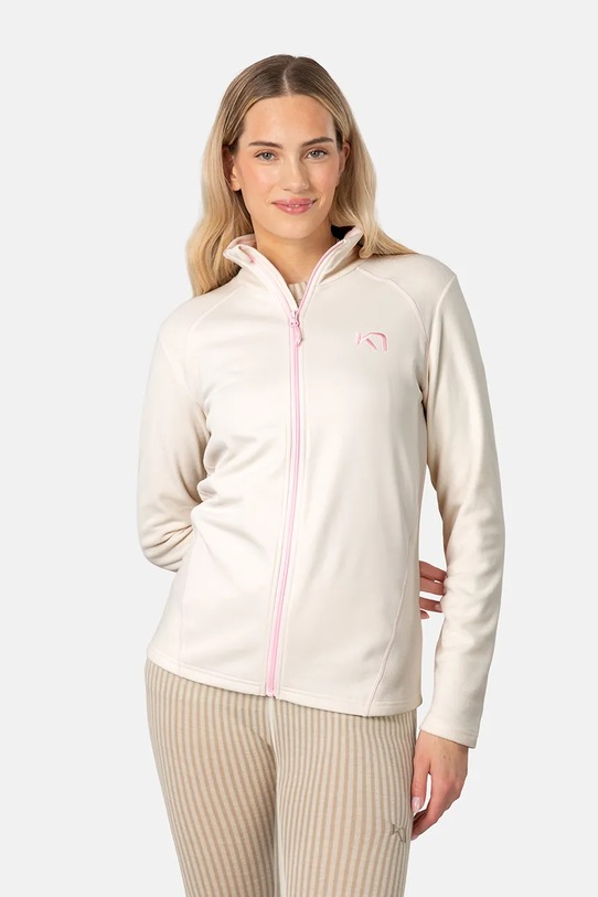 Kari Traa bluza polarowa KARI bez kaptura beżowy 622573