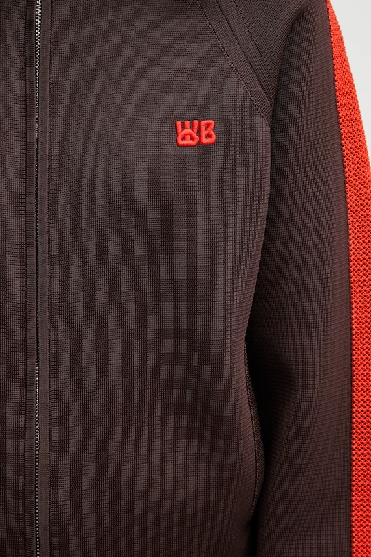 Wales Bonner kardigan Tide Track Top brązowy UA25KN01.VI05.801