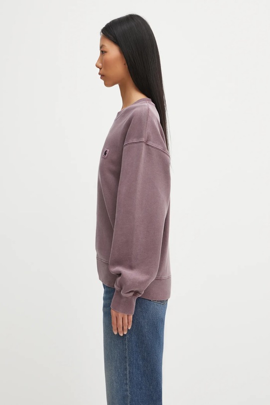 Carhartt WIP bluza bawełniana W' Nelson Sweatshirt I029537.33IGD fioletowy AW25