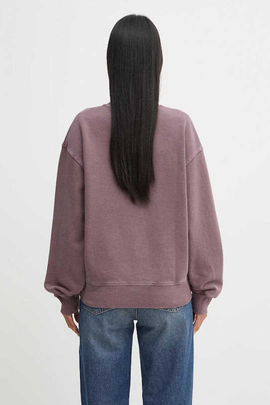 Odzież Carhartt WIP bluza bawełniana W' Nelson Sweatshirt I029537.33IGD fioletowy