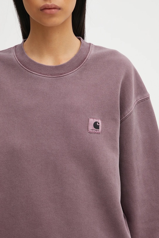 Carhartt WIP bluza bawełniana W' Nelson Sweatshirt fioletowy I029537.33IGD
