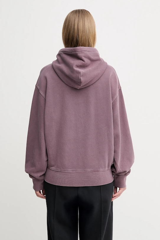 Odzież Carhartt WIP bluza bawełniana W' Hooded Nelson Sweat I032741.33IGD fioletowy