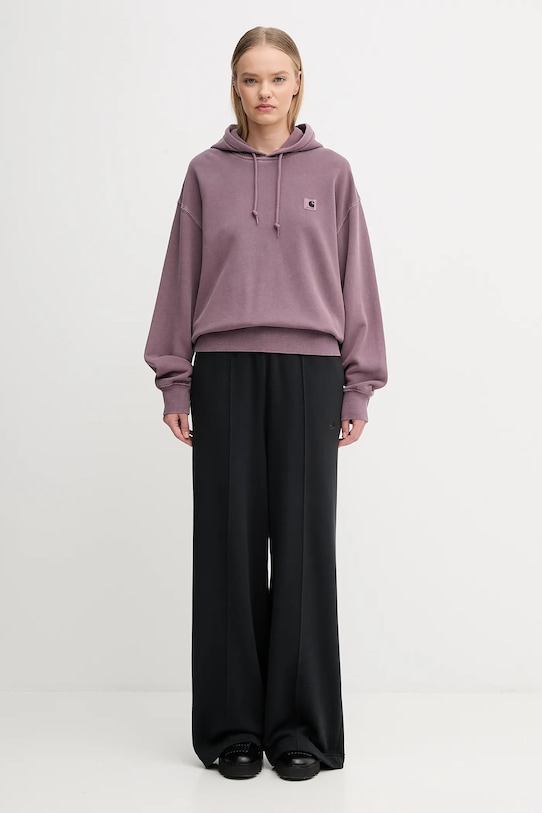 Carhartt WIP bluza bawełniana W' Hooded Nelson Sweat I032741.33IGD fioletowy