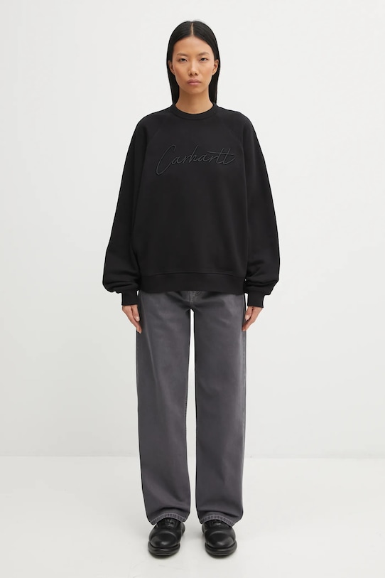 Carhartt WIP bluza bawełniana W' Ray Sweatshirt I035526.89XX czarny