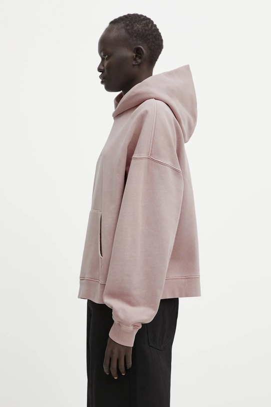 Carhartt WIP bluza bawełniana W' Hooded Benton Sweat I034512.1NJGD różowy AW25