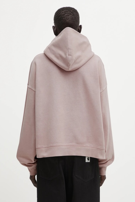 Odzież Carhartt WIP bluza bawełniana W' Hooded Benton Sweat I034512.1NJGD różowy
