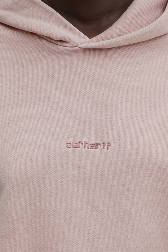 Carhartt WIP bluza bawełniana W' Hooded Benton Sweat różowy I034512.1NJGD