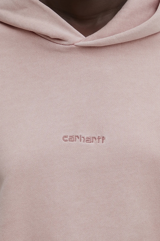 Carhartt WIP bluza bawełniana W' Hooded Benton Sweat różowy I034512.1NJGD