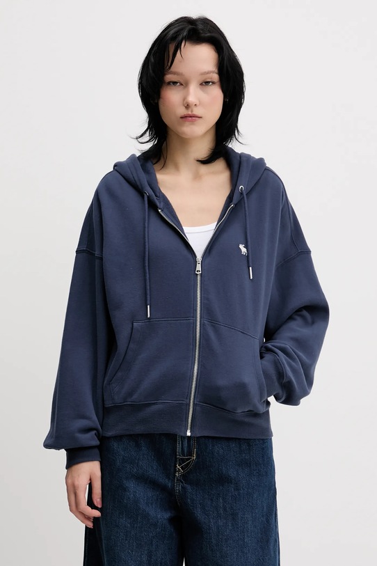 Abercrombie & Fitch bluza z kapturem niebieski KI152.5417.200