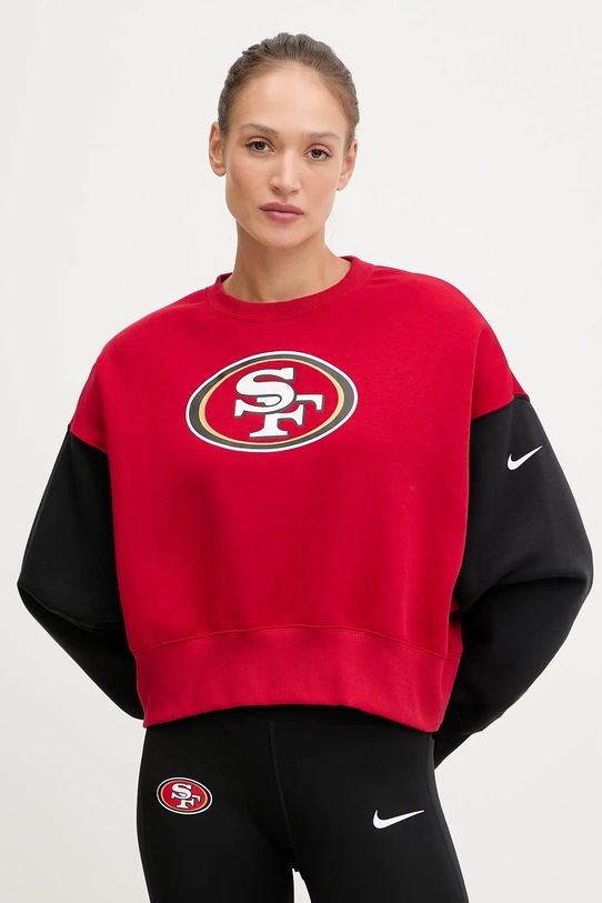 Nike bluza Oversized Crew Fleece wzorzyste czerwony 01D7.058Y.9B.SD2