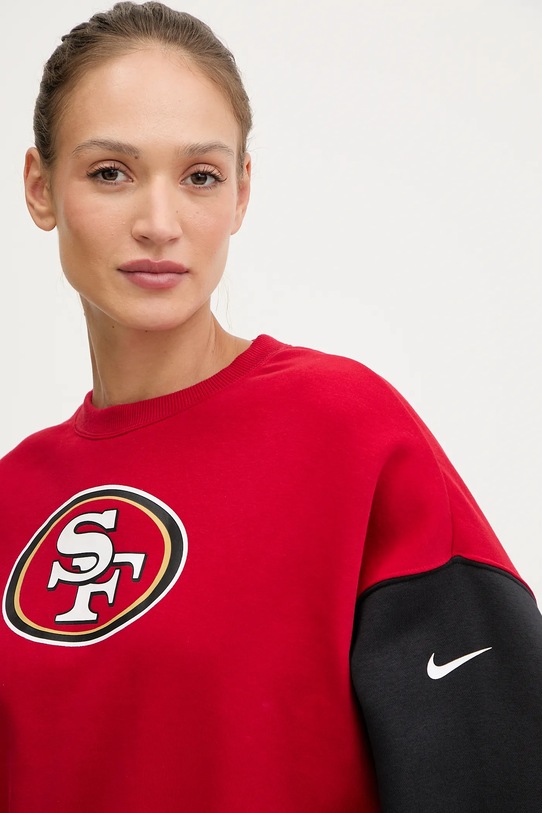 Nike bluza Oversized Crew Fleece czerwony 01D7.058Y.9B.SD2
