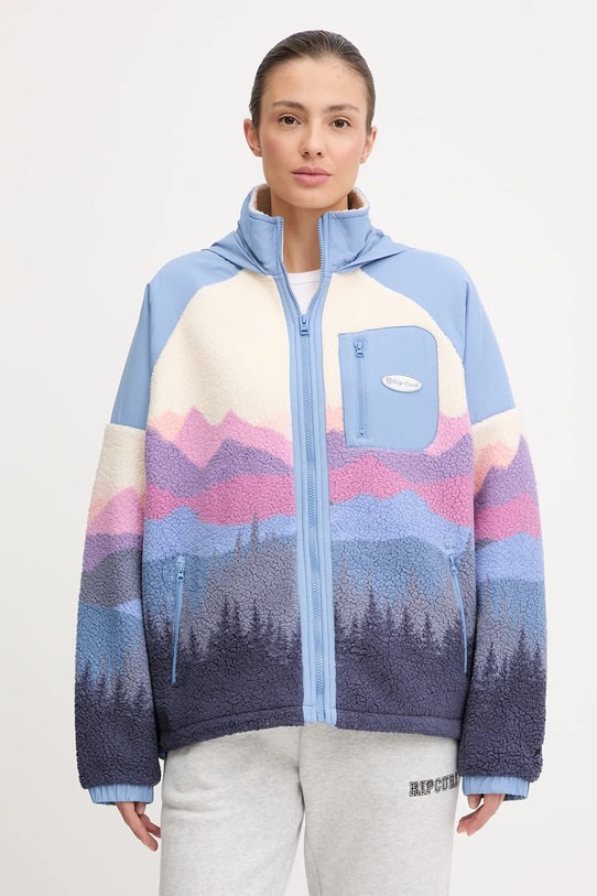 Rip Curl bluza polarowa ANTI-SERIES wzorzyste niebieski 0AAWFL