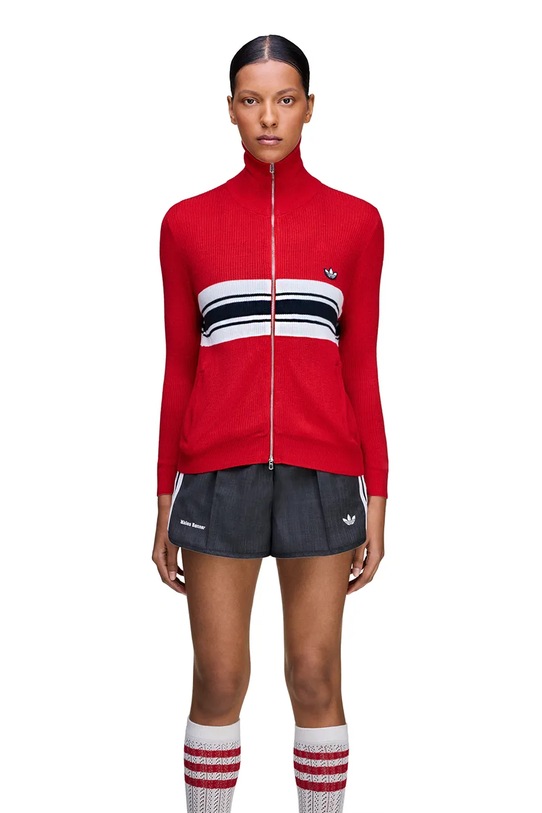 Kardigan adidas Originals x Wales Bonner W Knit Tt vzorovaný červená KB2294
