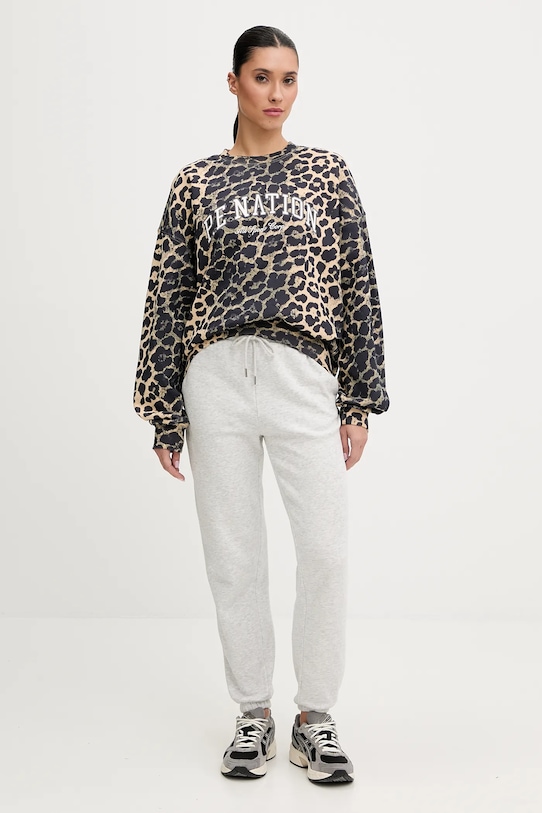 P.E Nation bluza bawełniana Heritage 253F115.MULTI brązowy AW25