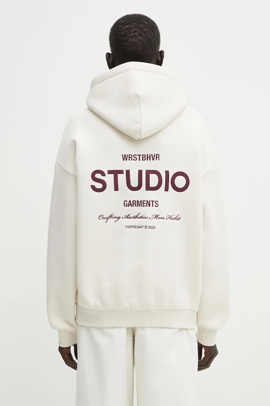 Dukserica WRSTBHVR Garm natpis bež U2025TT.3055