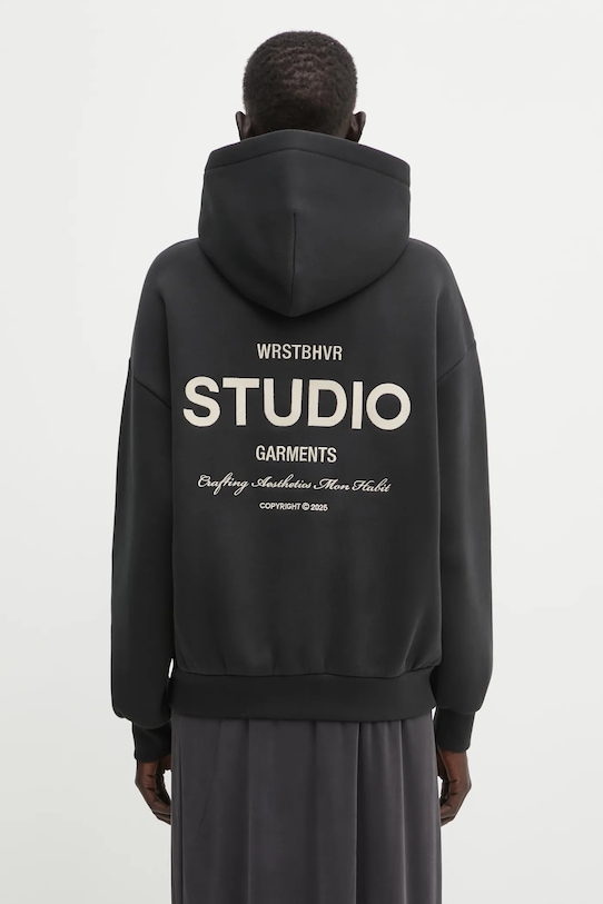 Dukserica WRSTBHVR Garm natpis crna U2025TT.3055